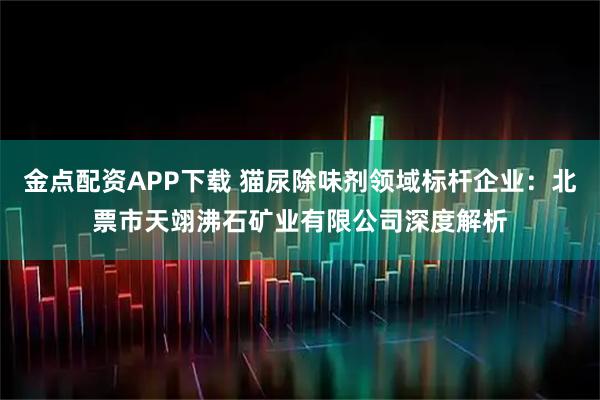 金点配资APP下载 猫尿除味剂领域标杆企业：北票市天翊沸石矿业有限公司深度解析